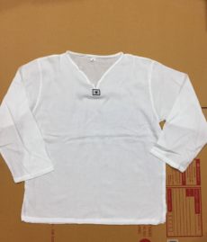 Марлевка, воротник-стойка, длинный рукав + Марлевка, V-neck, длинный рукав (набор 3+3)  / Gauze, stand-up collar, long sleeve + Gauze, V-neck, long sleeve (set of 3+3 pieces)