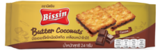 Бисквитное масло со вкусом шоколада и кокоса 12x24г / Bissin Biscuit Butter Coconuts Chocolate Flavour 12x24g