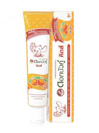 Детская зубная паста с апельсином набор 6 шт*35 гр / Dok Bua Ku Herbal Toothpaste for Kids orange Flavor, set 6 pcs* 35 gr.