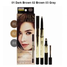 Карандаш для бровей 3 в одном 3D Mistine 39 гр/ Mistine 3D Brows' Secret Brow Set 3 in 1 39 g