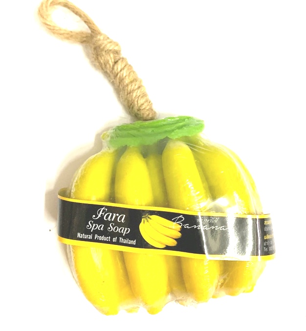 Фигурное мыло ”Банан” с натуральной люфой 100 гр / Lufa Soap Banana 100 g