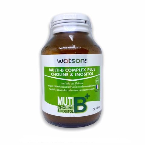 Мульти-Б комплекс плюс Холин и Инозитол 60 табл / Watsons Multi-B Complex Plus Choline & Inositol 60 tablets.