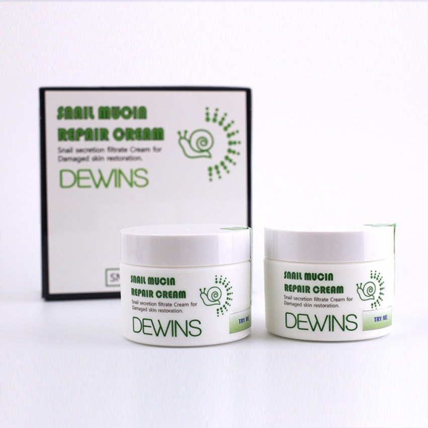 Восстанавливающий крем с муцином улитки Dewins, 50 мл x 2 / Dewins Snail Mucin Repair Cream 50ml x 2pcs