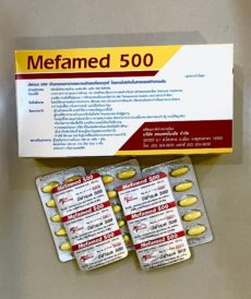 Обезбаливающие таблетки упаковка 25 блистеров*10 табл / Mefamed 500, pack 25 blisters*10 tabl