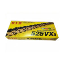 Приводная цепь 525VX3 Gold DID 525VX3 G&B-118ZB / Drive chain 525VX3 Gold DID 525VX3 G&B-118ZB