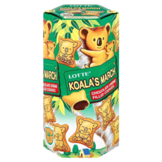 Печенье Lotte Koala's March Chocolate Taste с шоколадной начинкой, 37 г / LLotte Koala's March Chocolate Taste  Biscuits With Chocolate Filling 37g
