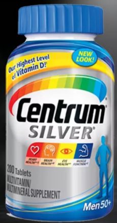 Мультивитаминный комплекс для мужчин Centrum, 200 таб / Centrum Silver Men Multivitamin, 200 tab