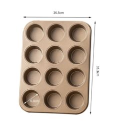 Протвень для кексов с 12 боксами / 12 Grid Cake Pan