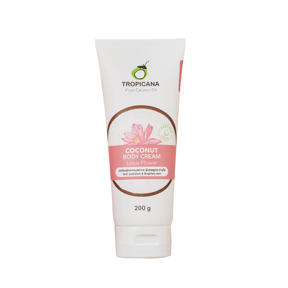 Крем для ухода за кожей с экстрактом лотоса 200 гр. / Tropicana oil Coconut Body Cream With Extract From Lotus, 200gr