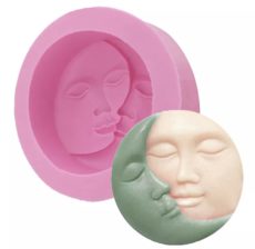 Силиконовый молд Луна&Месяц / Silicone mold Moon&Moon