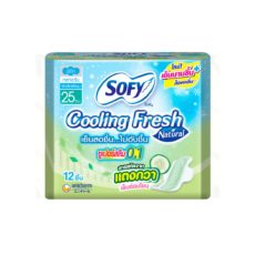 Салфетка гигиеническая Sofy охлаждающая Fresh Natural Super Slim 0,1 крыло 25 см*12 шт. / Sofy Sanitary Napkin Cooling Fresh Natural Super Slim 0.1 Wing 25 CM*12 PCS.