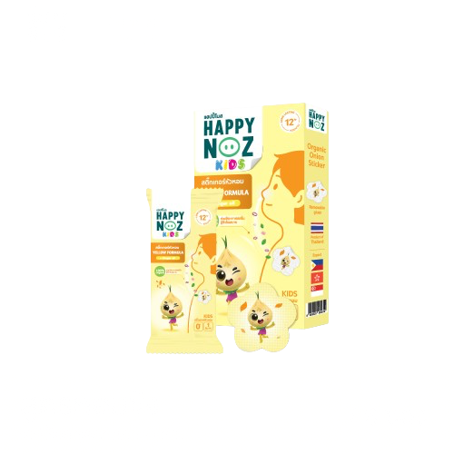 Набор из 5 желтых луковых наклеек Happy Noz Kids (6 штук в коробке). / Happy Noz Kids Yellow Onion Stickers (6 pieces/box) SET 5 BOX