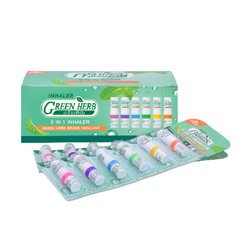 Тайский мини-ингалятор Green Herb 2мл Коробка 60шт / Thai mini inhaler Green Herb 2ml Box 60pcs
