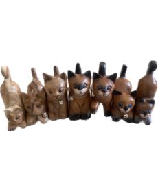 Деревянный кот в разных стилях / Wooden Cat Assorted styles