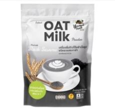 Сухое овсяное молоко быстрого приготовления Younger Farm со вкусом черного кунжута, 92 г./Younger Farm Instant Oat Milk Powder Black Sesame Flavor 92g.