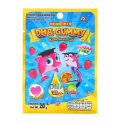 HEMOMIN DHA жевательная резинка с клубникой 20г. / HEMOMIN DHA Gummy Strawberry 20g.