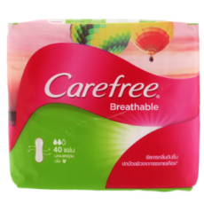 Прокладки ежедневные дышащие с ароматом алоэ Carefree, 40 шт. / Carefree Breathable Aloe Scented Regular Panty Liners 40sheets