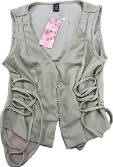 Топ-корсет со шнуровкой сбоку и сашиком / Sashik Side Lace-Up Corset-Style Vest Top