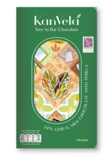 KANVELA 54% молочный шоколад со злаками и периллой (веганский) - 60 г /KANVELA 54% Cereal Milk Chocolate with Perilla (Vegan) - 60 g