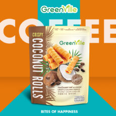 Хрустящие кокосовые роллы кофе Greenville, 45 гр. / Crispy Coconut Rolls Coffee Greenville, 45 gr
