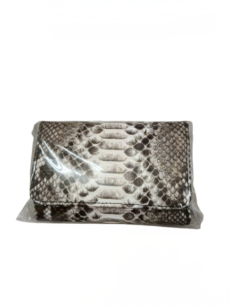 Белый кожаный кошелек, модель 1 / White leather wallet style 1