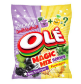 Конфеты Ole Magic Mix со вкусом черной смородины и ананаса, 36 г*5Pcs. / Ole Magic Mix Blackcurrant & Pineapple Candy 36g*5Pcs.